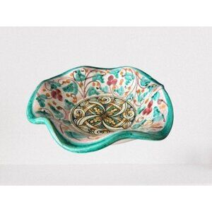 Deruta Italian Majolica Dipping Dish Hand-painted 6"